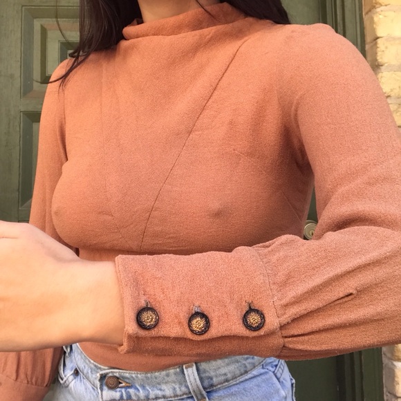 vintage 70s/80s geometrical blouse 🌚 handmade - Picture 3 of 5